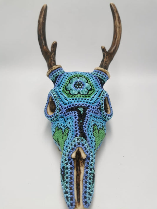 Hand Beaded Mexican Folk Art Deer By Florencio Lopez PP4664