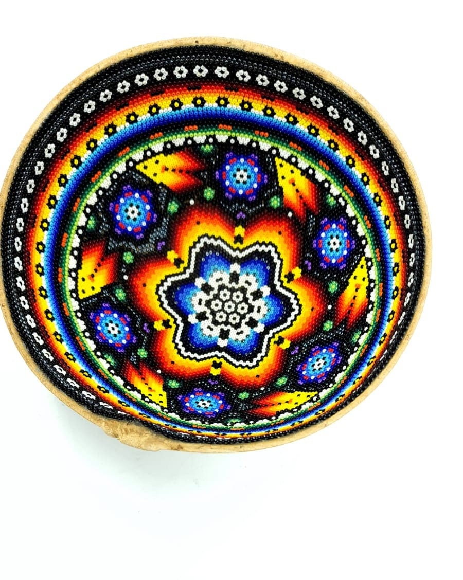 Shops Huichol Hand beaded ceremony bowl